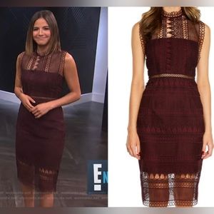 BARDOT fitted lace dress